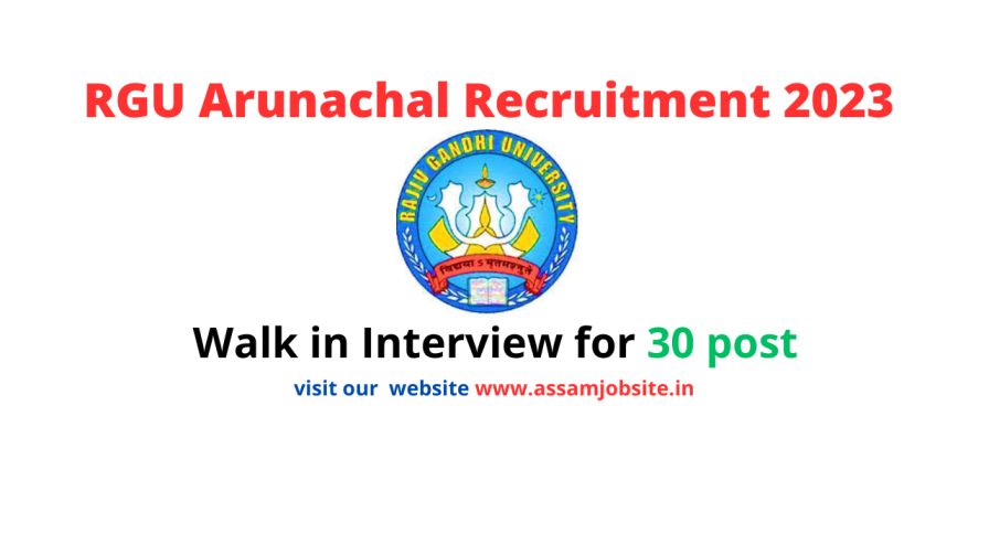 Rajiv Gandhi University Arunachal Pradesh Recruitment 2023
