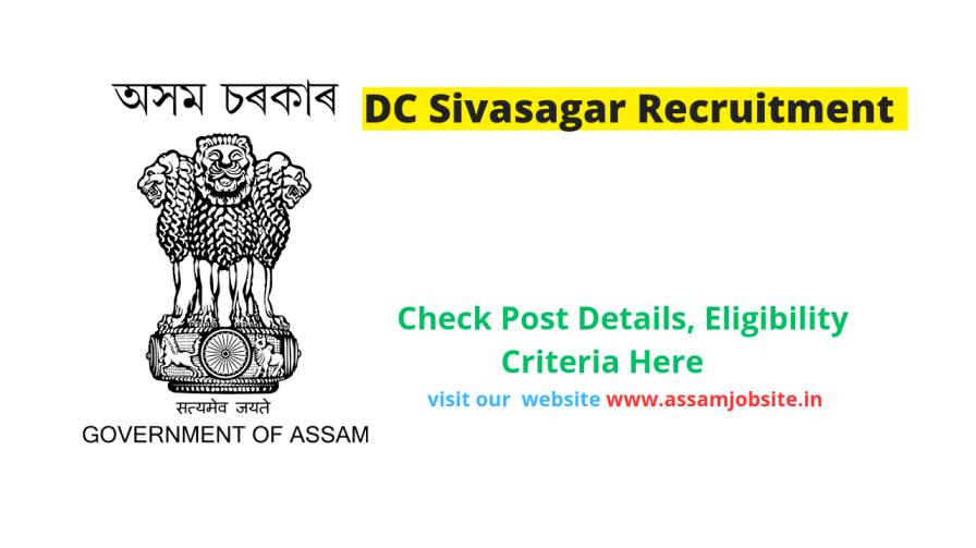 DC Sivasagar Recruitment 2024- Apply for GIS Assistant Post