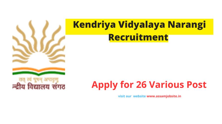 KV Narangi Recruitment 2024