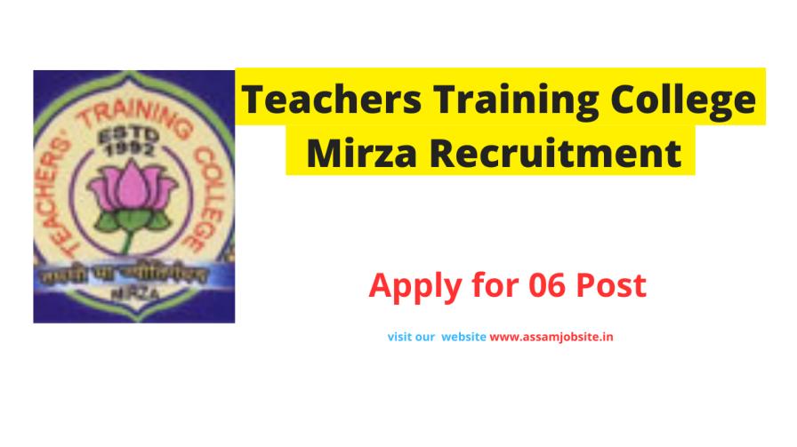 Teachers Training College Mirza Recruitment 2024